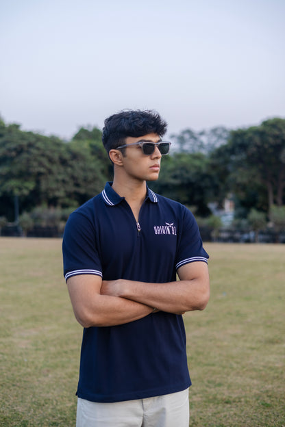 Blue Hour Zip Polo